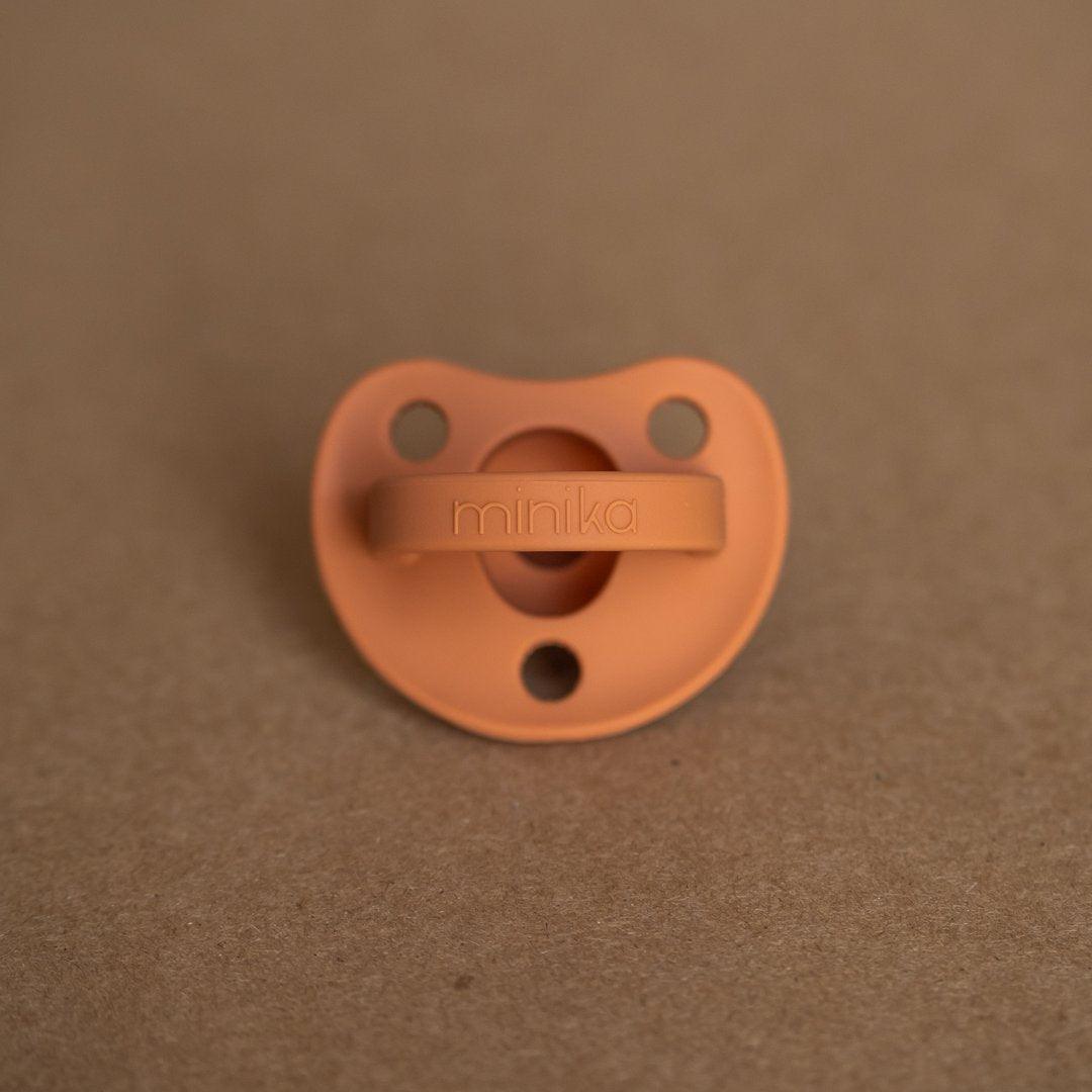 minika ginger coloured silicone pacifier