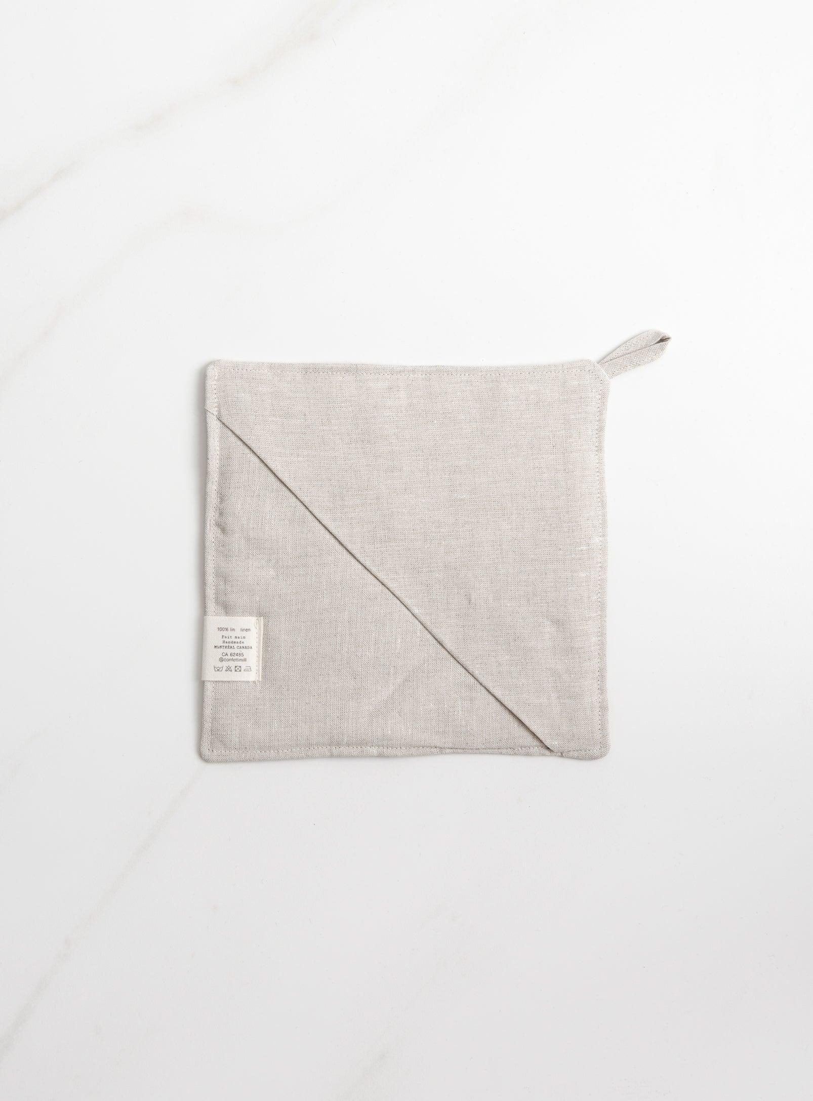 Oatmeal - Linen Pot Holder (Trivet) - Confetti Mill