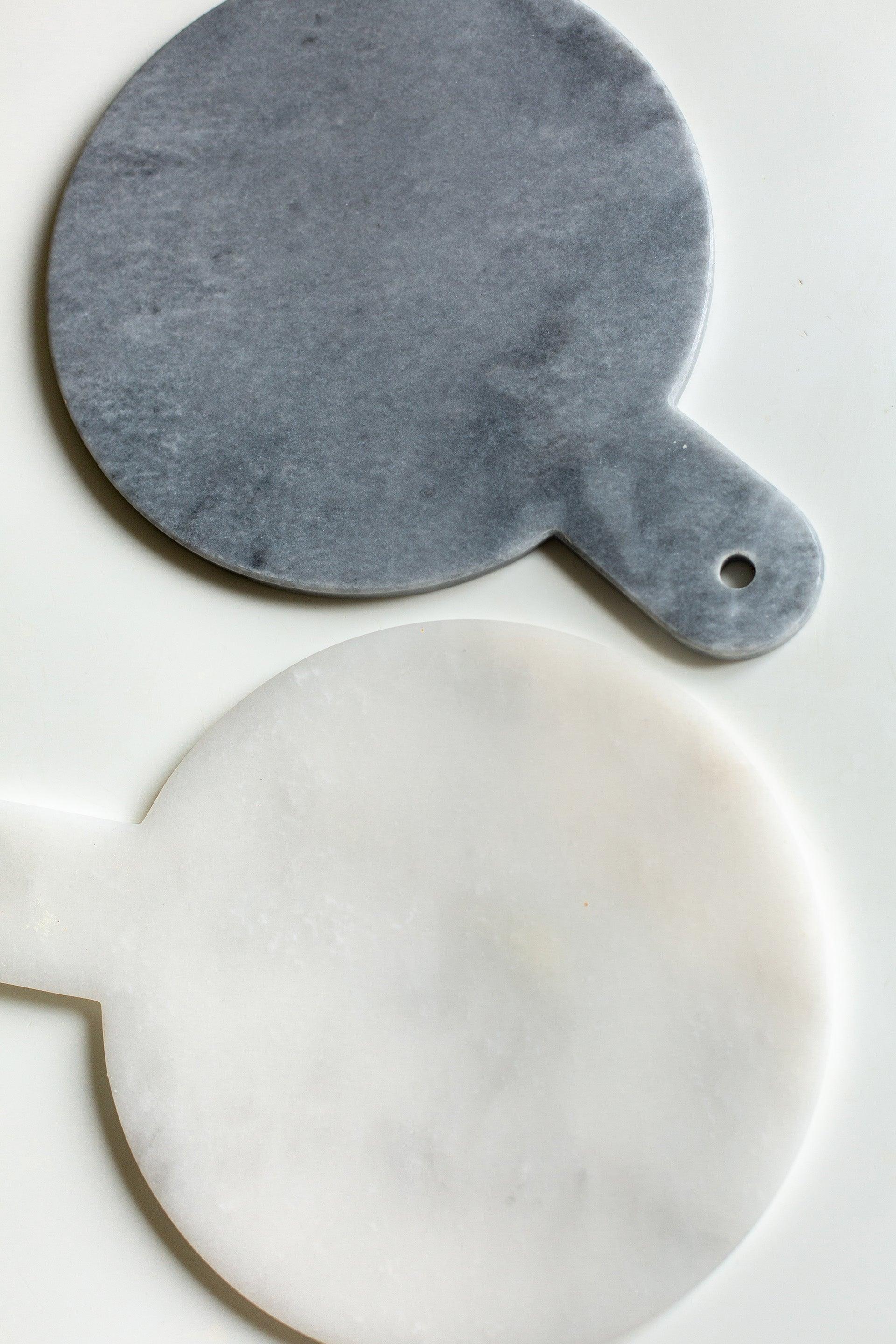 Round Marble Serving Board - grey - Confetti Mill
