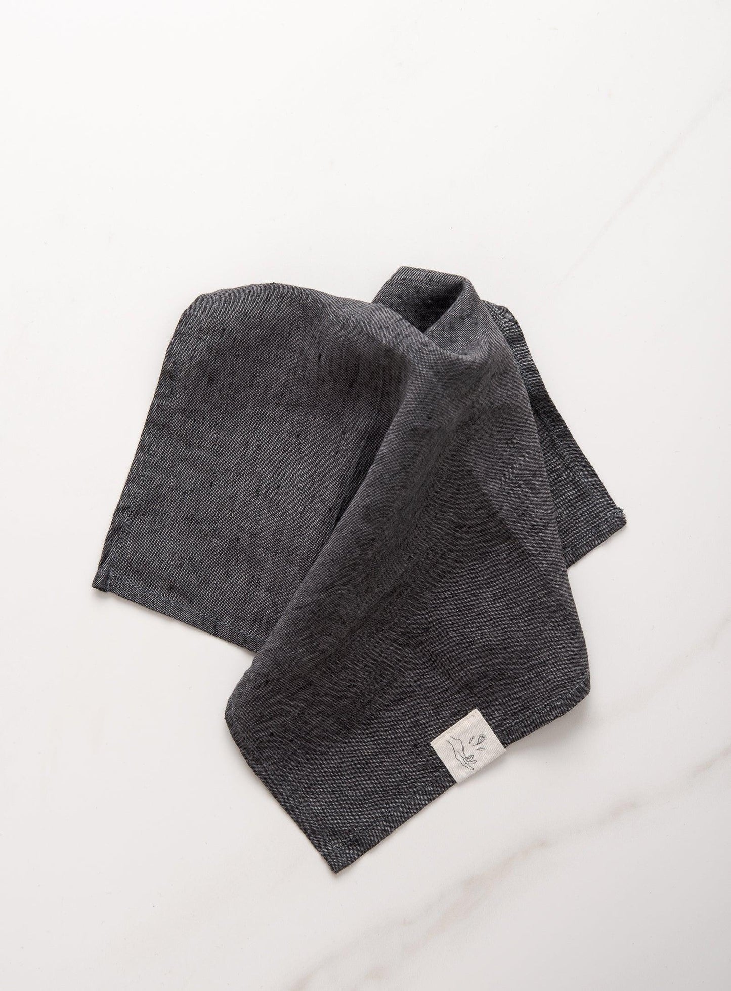Set of 2 Linen Napkins - Anthracite - Confetti Mill