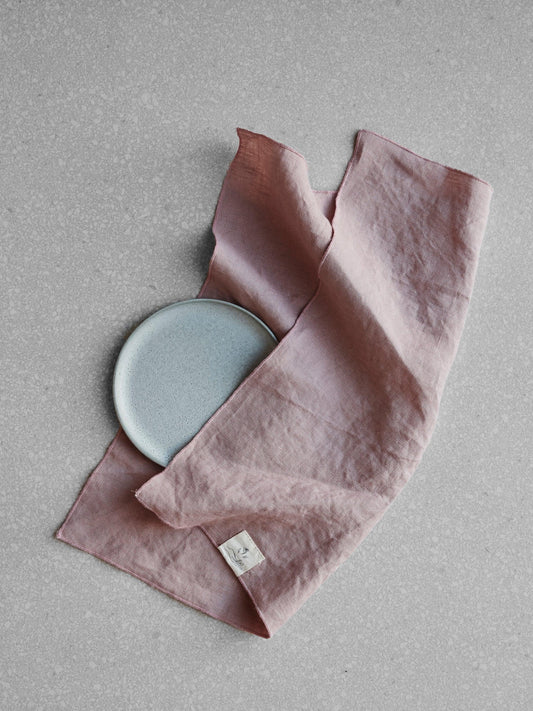 Dusty rose linen napkin