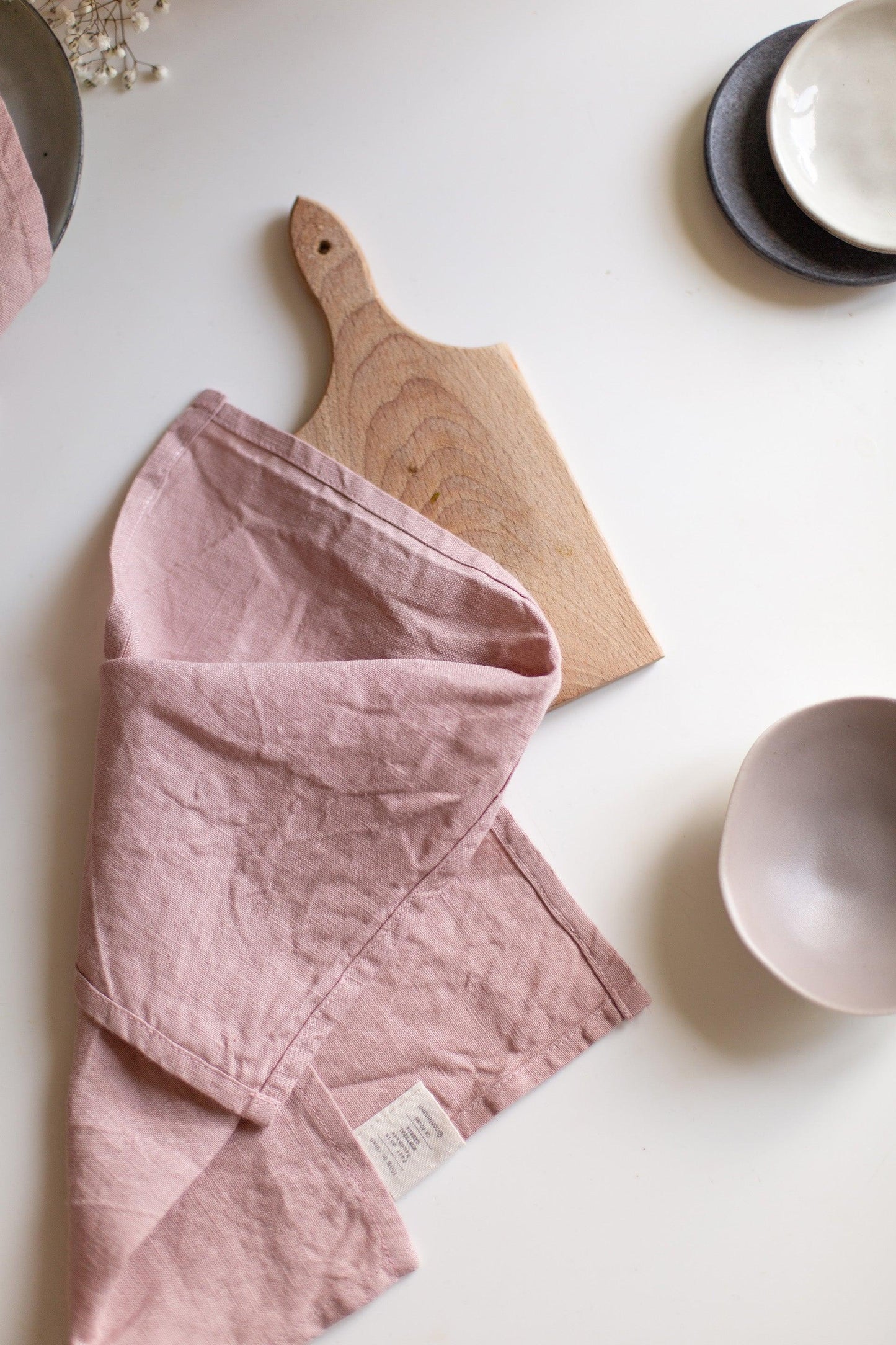 Set of 2 Linen Napkins - Dusty rose - Confetti Mill