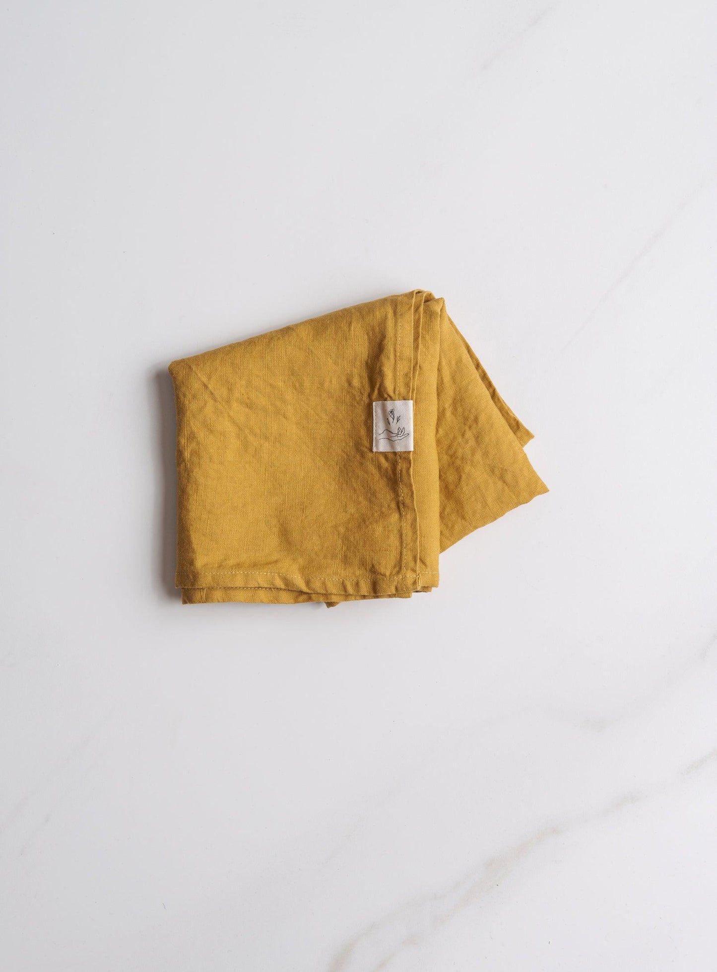 Set of 2 Linen Napkins - Ochre - Confetti Mill
