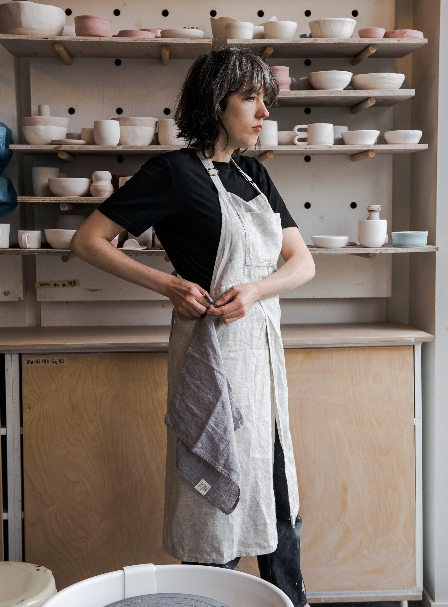 Split leg Potter's apron - Confetti Mill