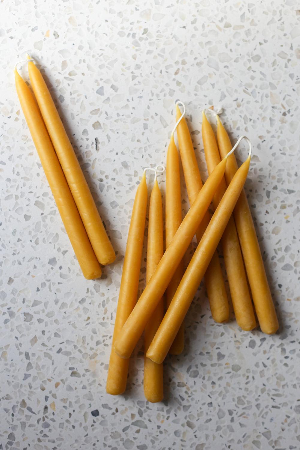 5 11" beeswax candles pairs