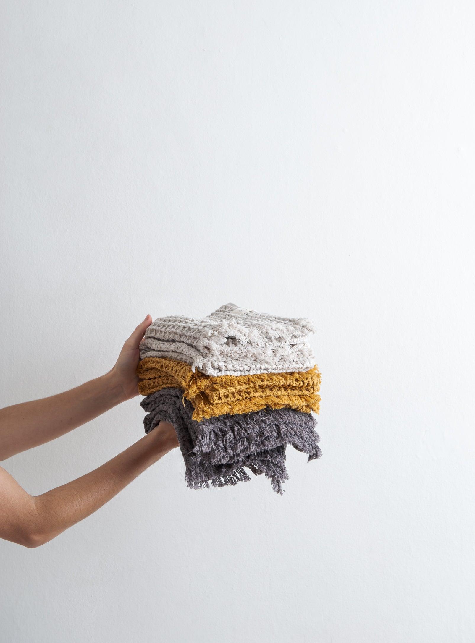 Turkish hand towel - Waffle - Almond - Confetti Mill