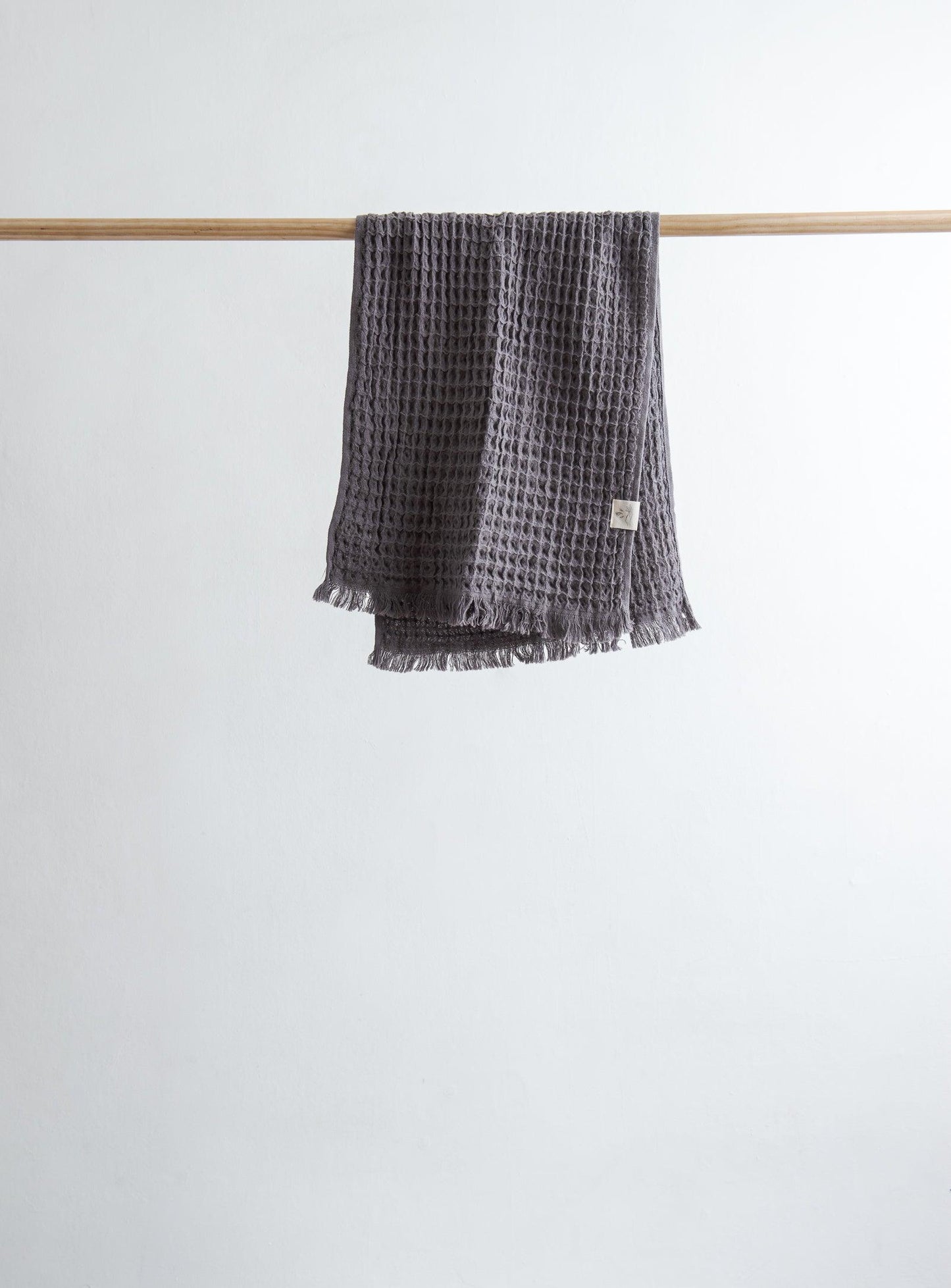Turkish hand towel - Waffle - Charcoal Grey - Confetti Mill