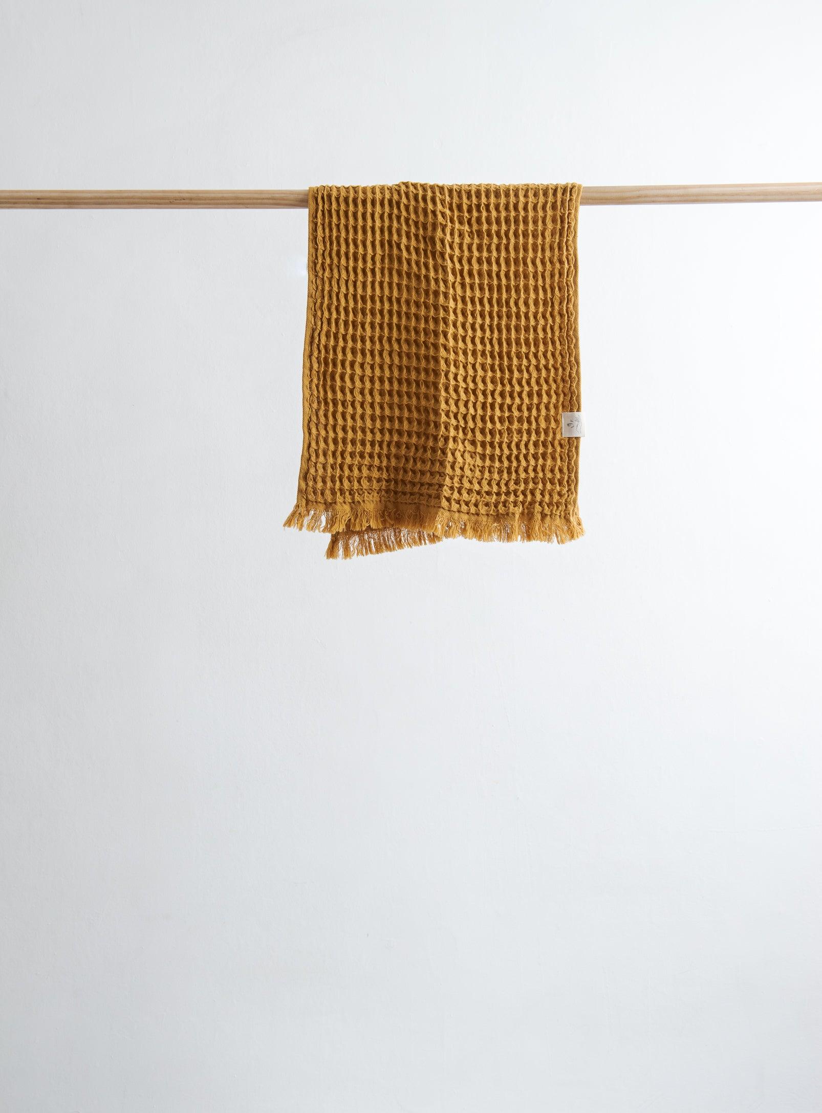 Turkish hand towel - Waffle - Mustard - Confetti Mill