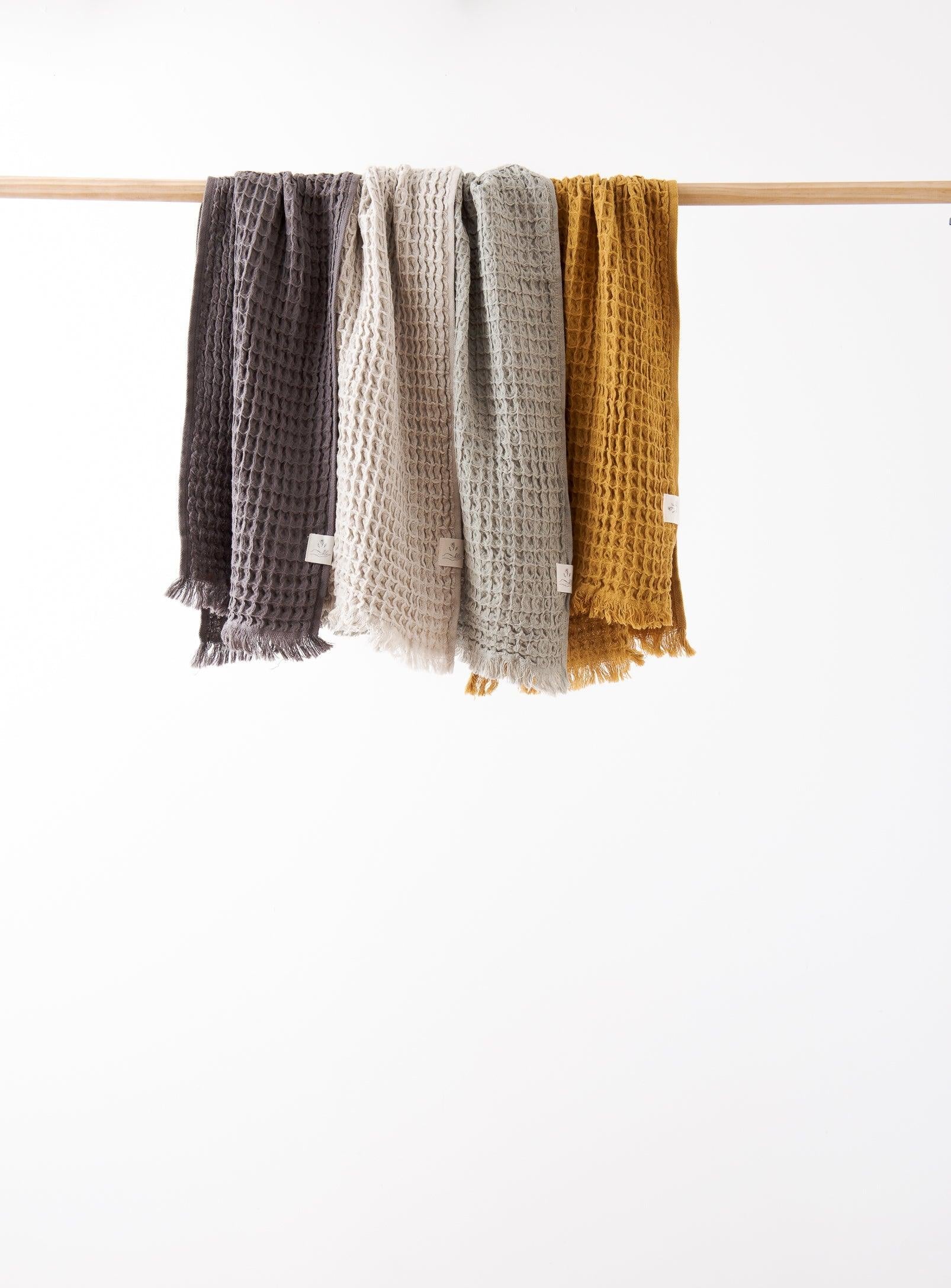 Turkish hand towel - Waffle - Mustard - Confetti Mill