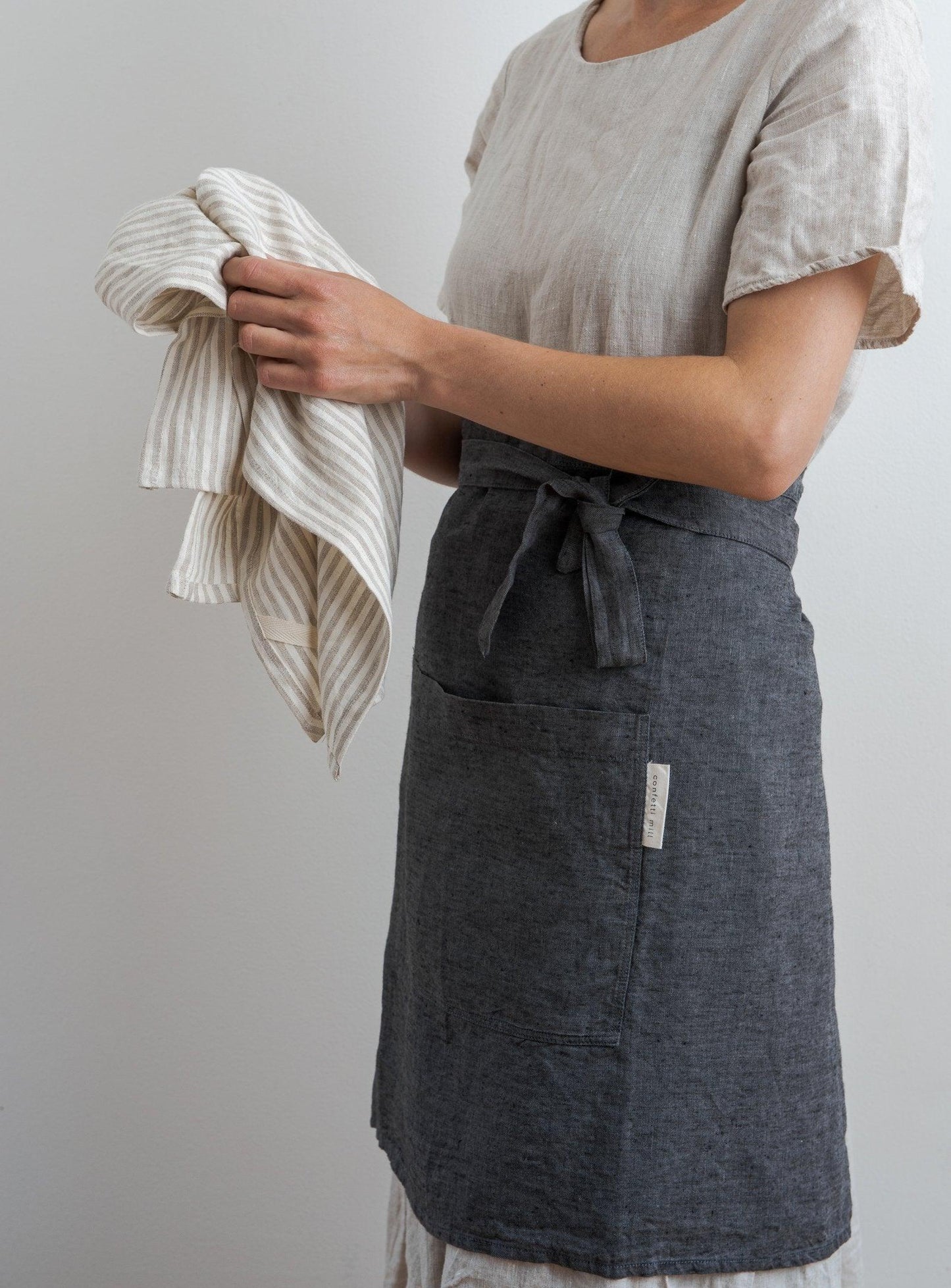 WS - Half Linen Aprons - Confetti Mill